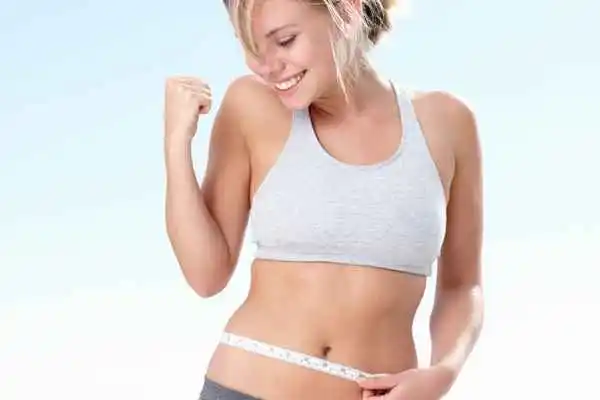 woman happy after fat reduction treatment Maidenhead