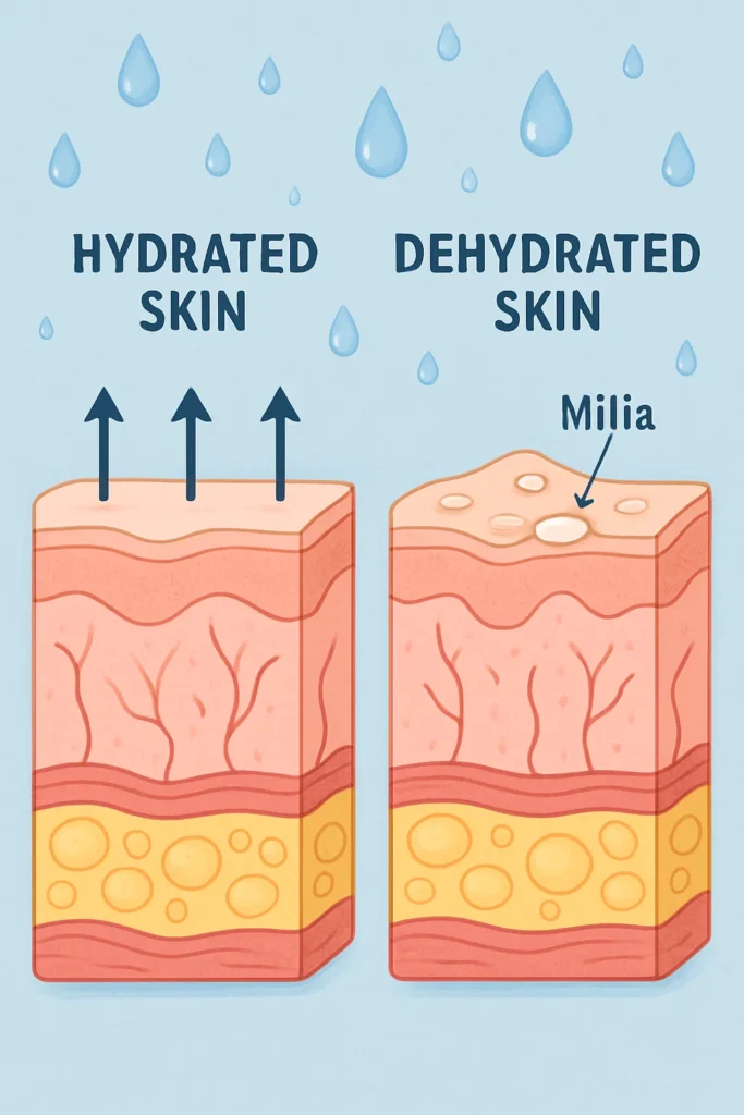 The importance of hydration and milia production Maidenhead