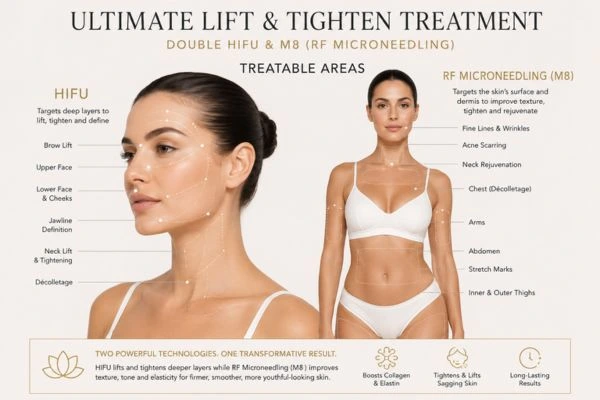 Areas of the body that can be treated - ultimate skin tighten treatment Maidenhead
