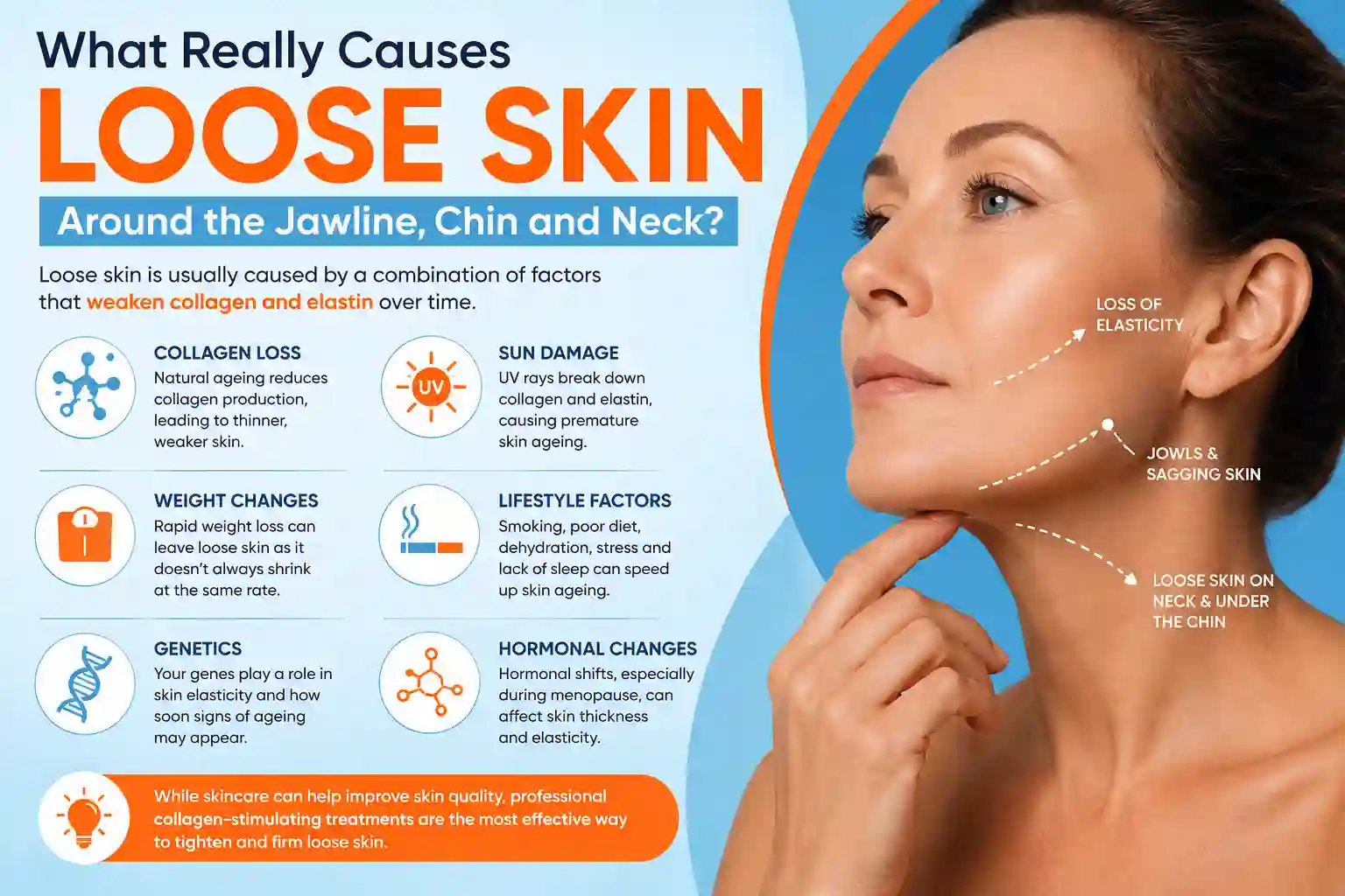 What Really Causes Loose Skin Around the Jawline, Chin and Neck Maidenhead?